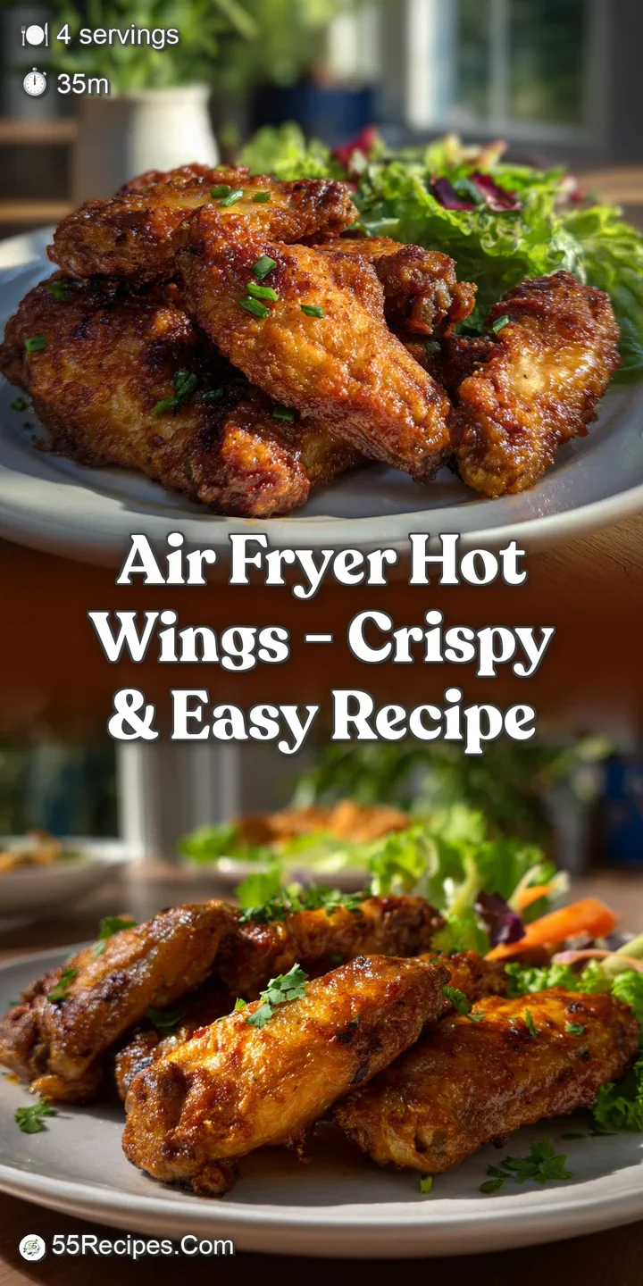 Close-up of juicy, textured hot wings, the buffalo glaze glistening with spicy heat, promising a flavorful, mouthwatering ...