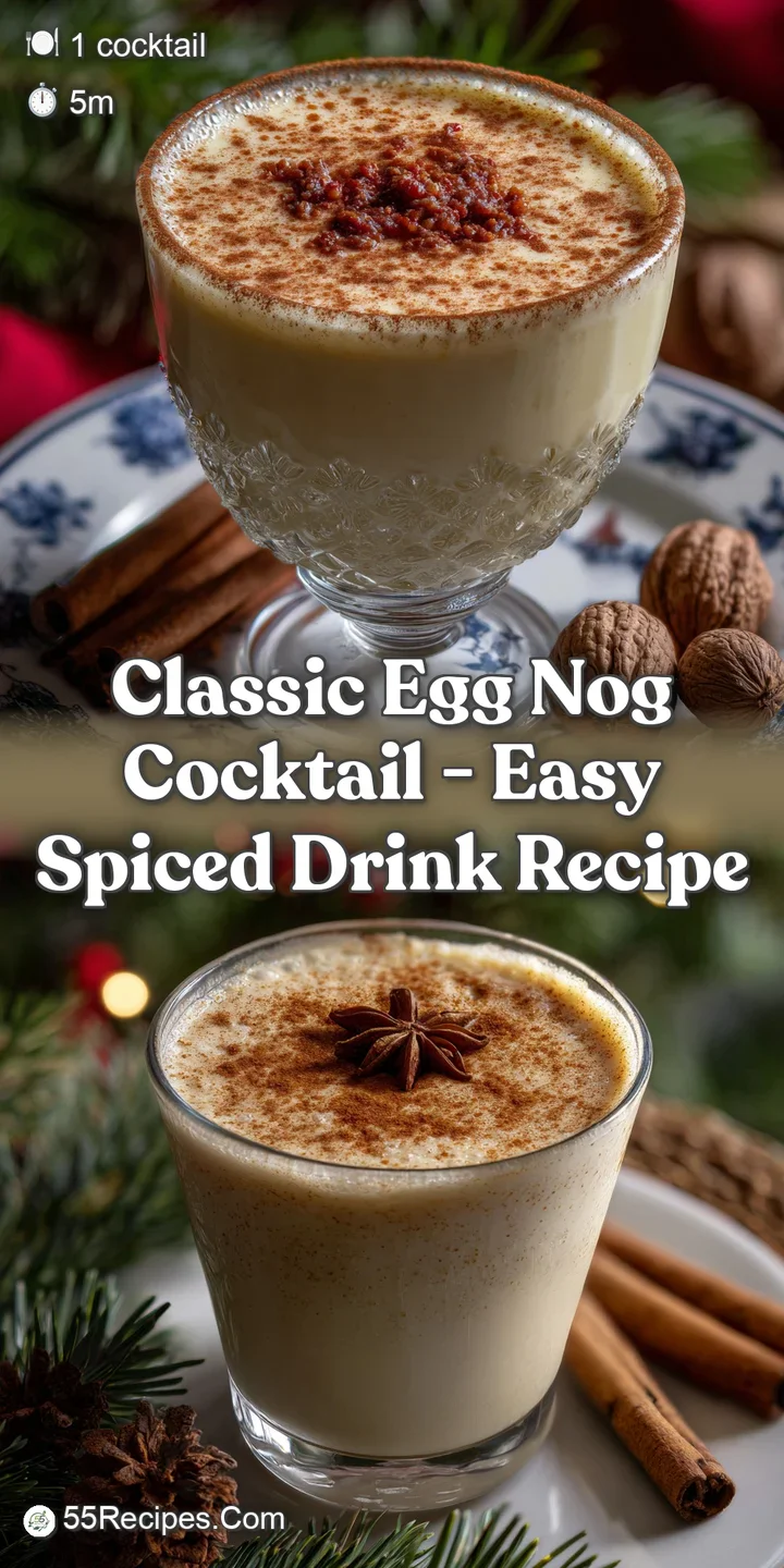 Classic Egg Nog Cocktail - Easy Spiced Drink Recipe