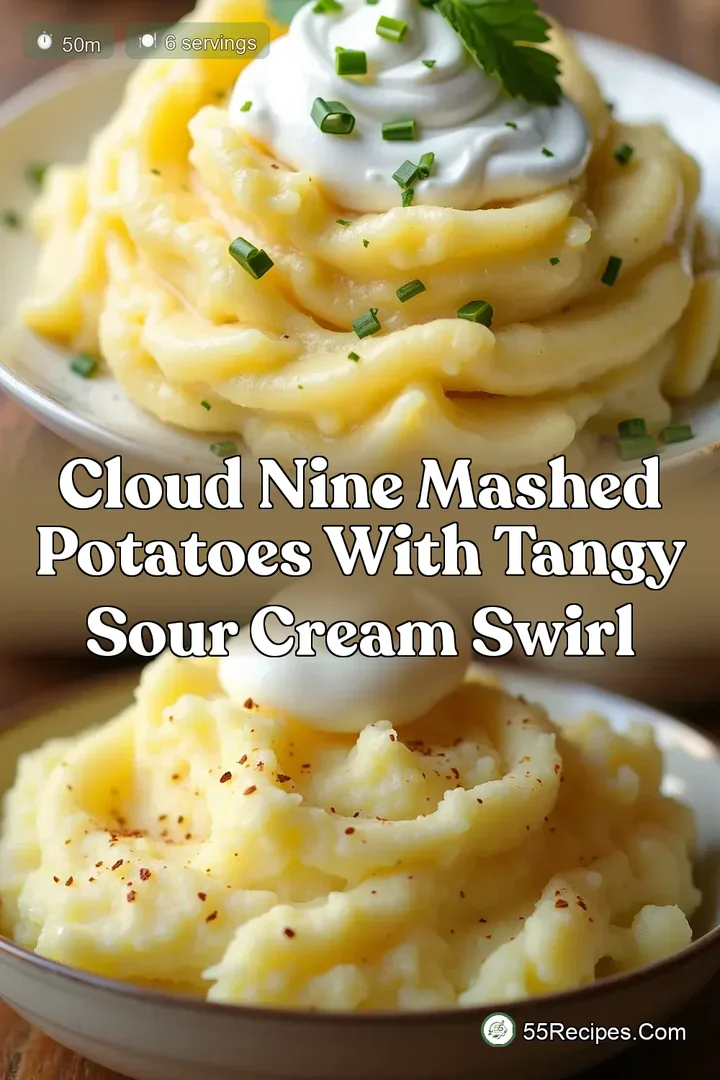 Cloud Nine Mashed Potatoes with Tangy Sour Cream Swirl