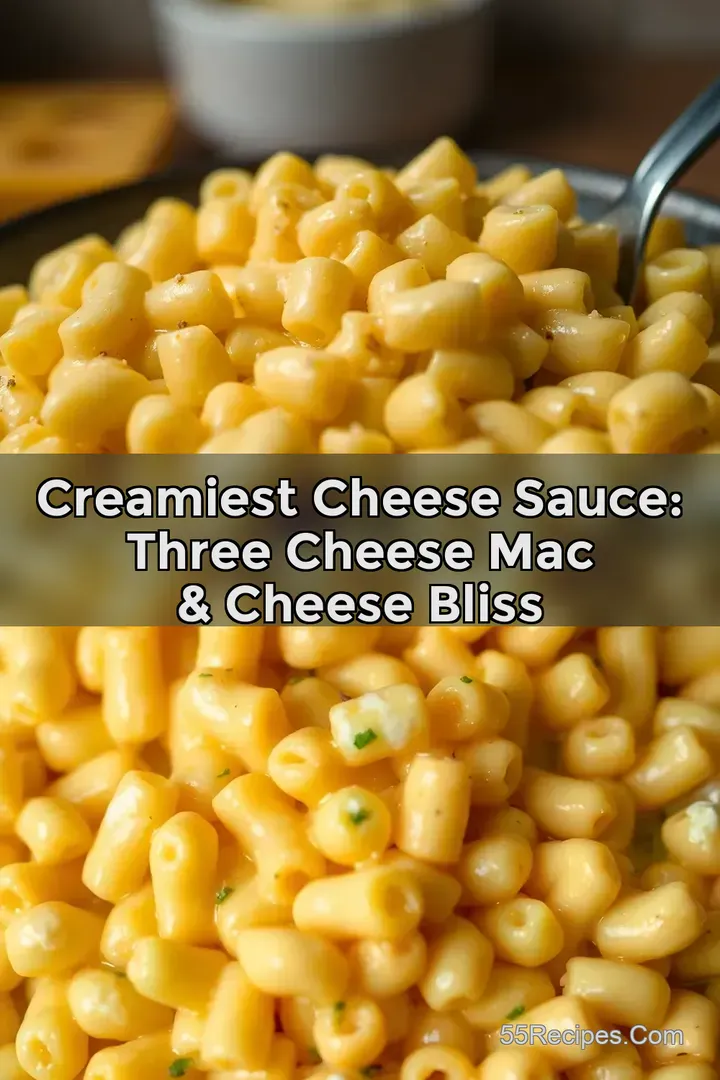 Creamiest Cheese Sauce: Three Cheese Mac & Cheese Bliss