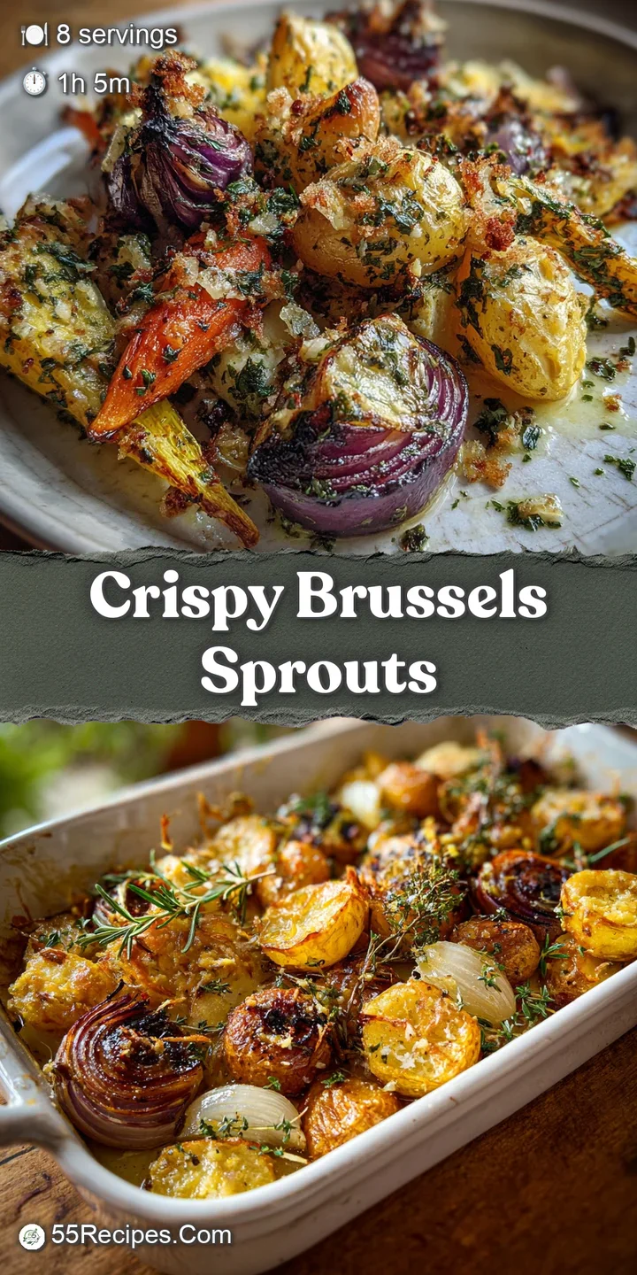 Close-up of tender roasted vegetables showing blistered skin and glistening garlic, aromatic herbs, rustic perfection.