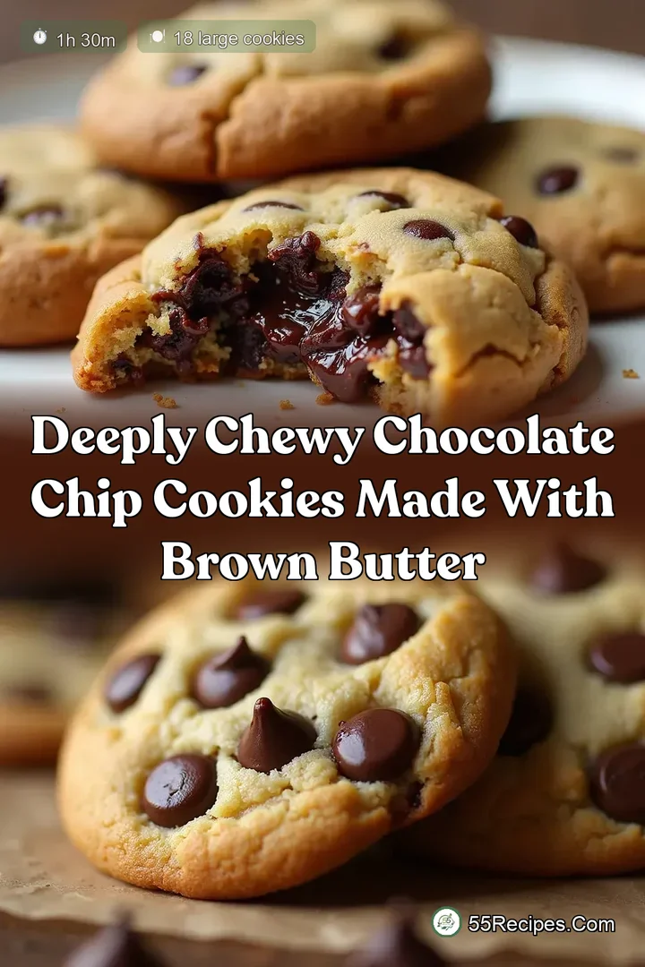 Deeply Chewy Chocolate Chip Cookies Made with Brown Butter