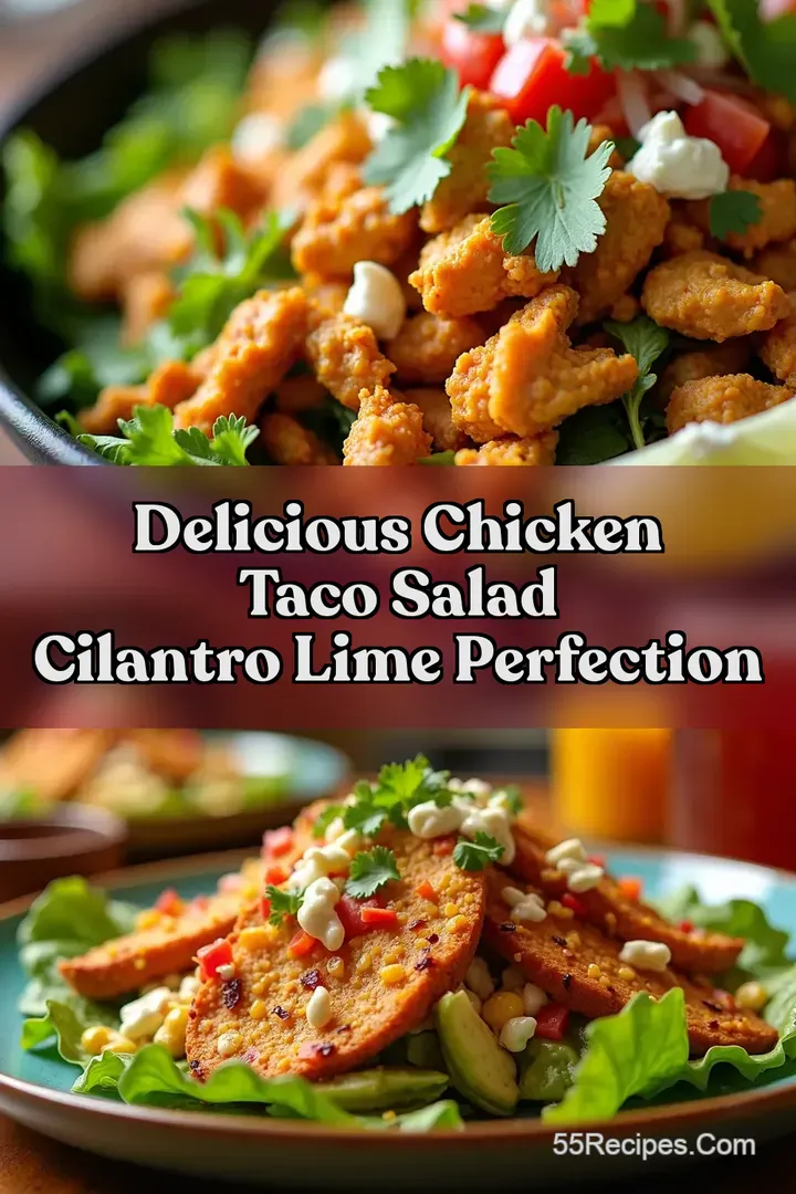 Delicious Chicken Taco Salad Cilantro Lime Perfection