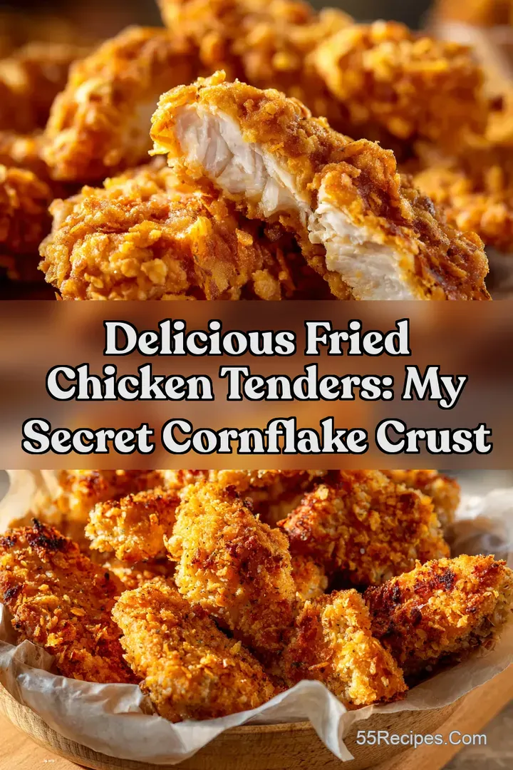 Delicious Fried Chicken Tenders: My Secret Cornflake Crust : PIN FOR LATER Delicious Fried Chicken Tenders: My Secret Cornflake Crust
