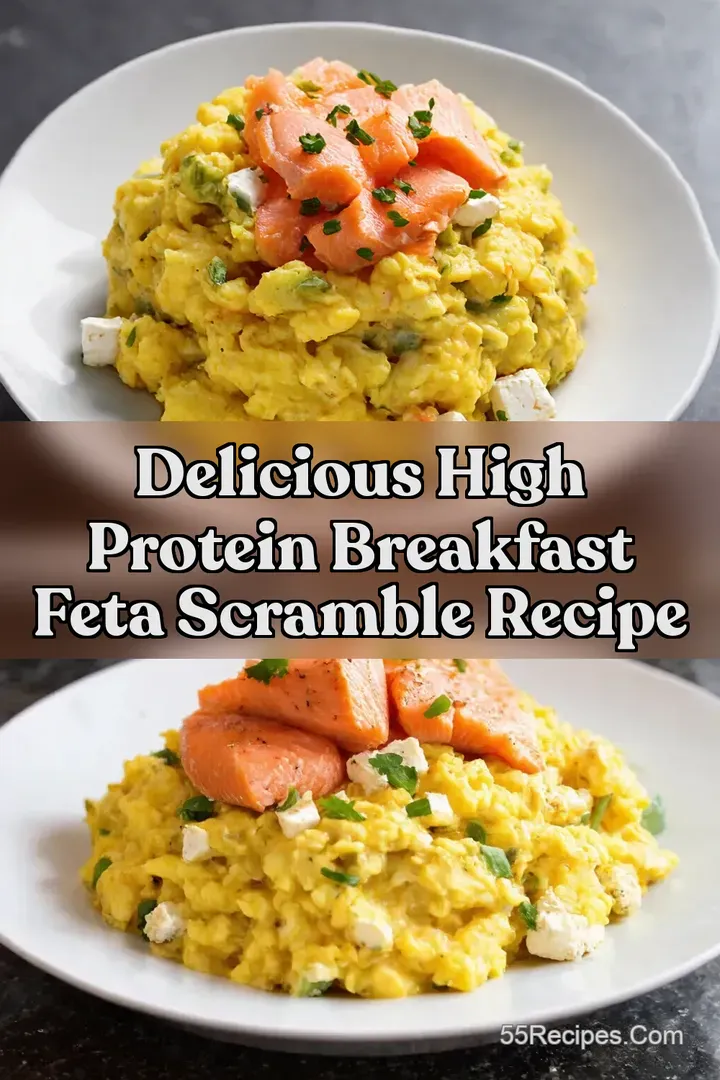 Delicious High Protein Breakfast Feta Scramble Recipe