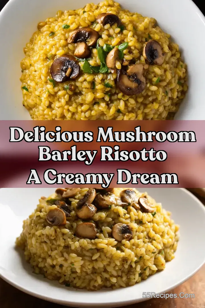 Delicious Mushroom Barley Risotto A Creamy Dream