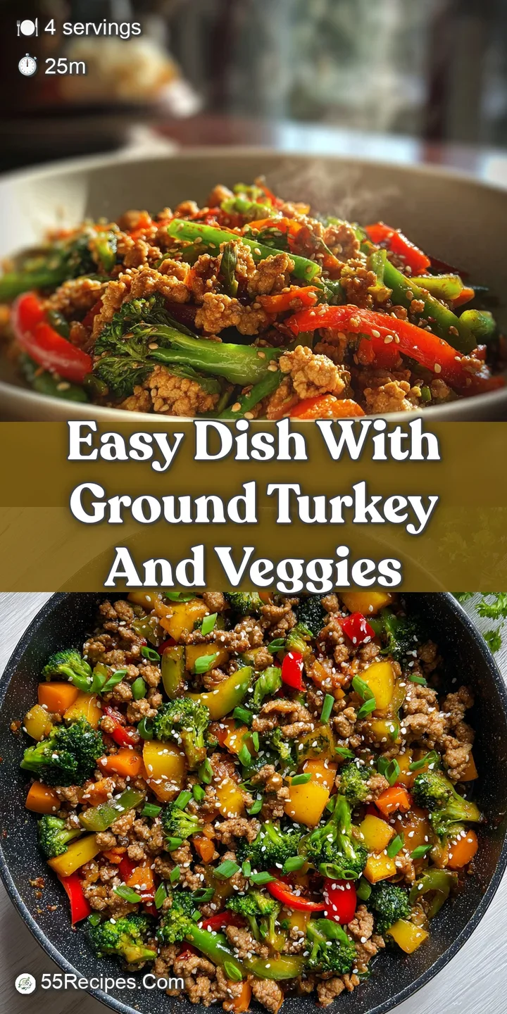 Close-up of cheesy baked turkey dish, bubbling and golden. Hints of herbs and vegetables create an inviting and rustic feel.