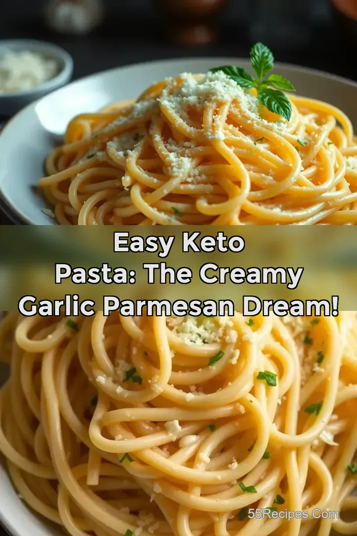 Easy Keto Pasta: The Creamy Garlic Parmesan Dream!