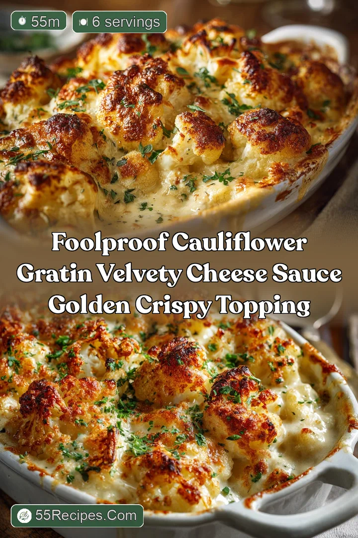 Foolproof Cauliflower Gratin Velvety Cheese Sauce Golden Crispy Topping