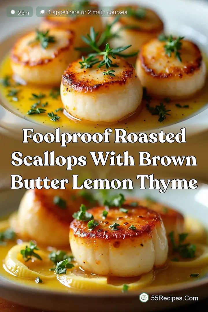 Foolproof Roasted Scallops with Brown Butter Lemon Thyme