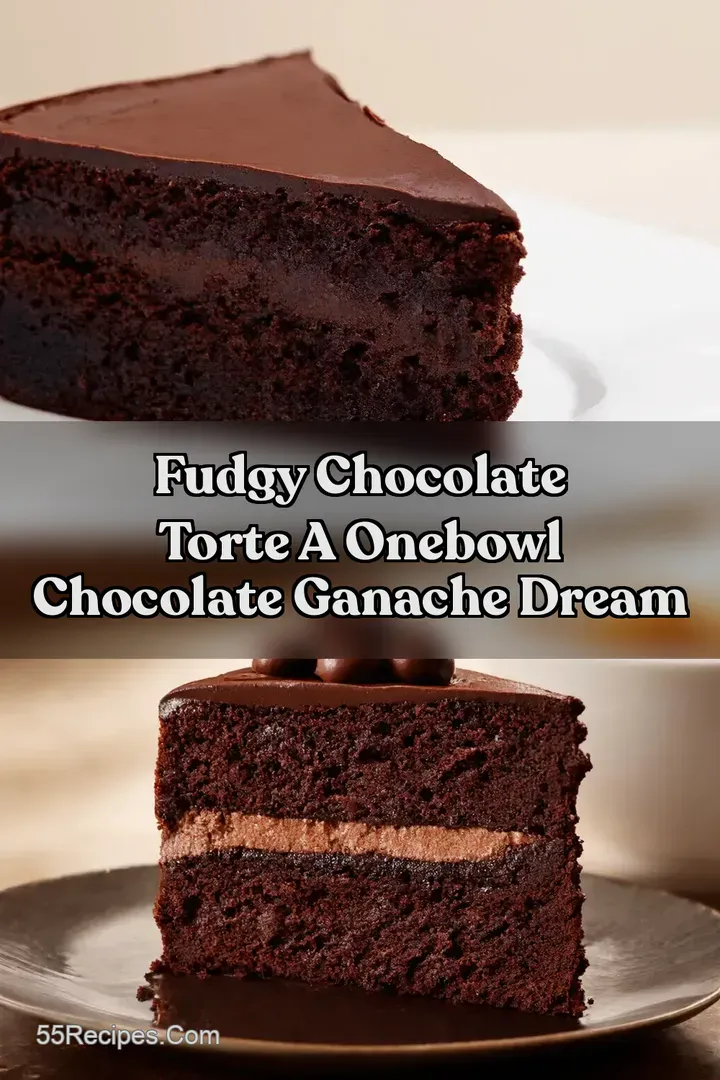 Fudgy Chocolate Torte A OneBowl Chocolate Ganache Dream