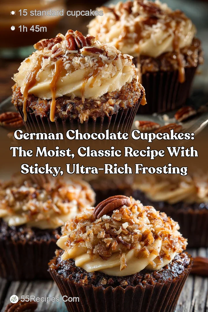German Chocolate Cupcakes: The Moist Classic Recipe with Sticky Ultra-Rich Frosting