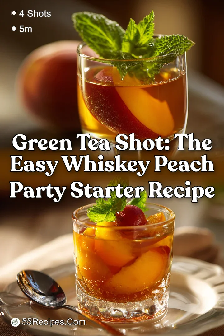 Green Tea Shot: The Easy Whiskey Peach Party Starter Recipe