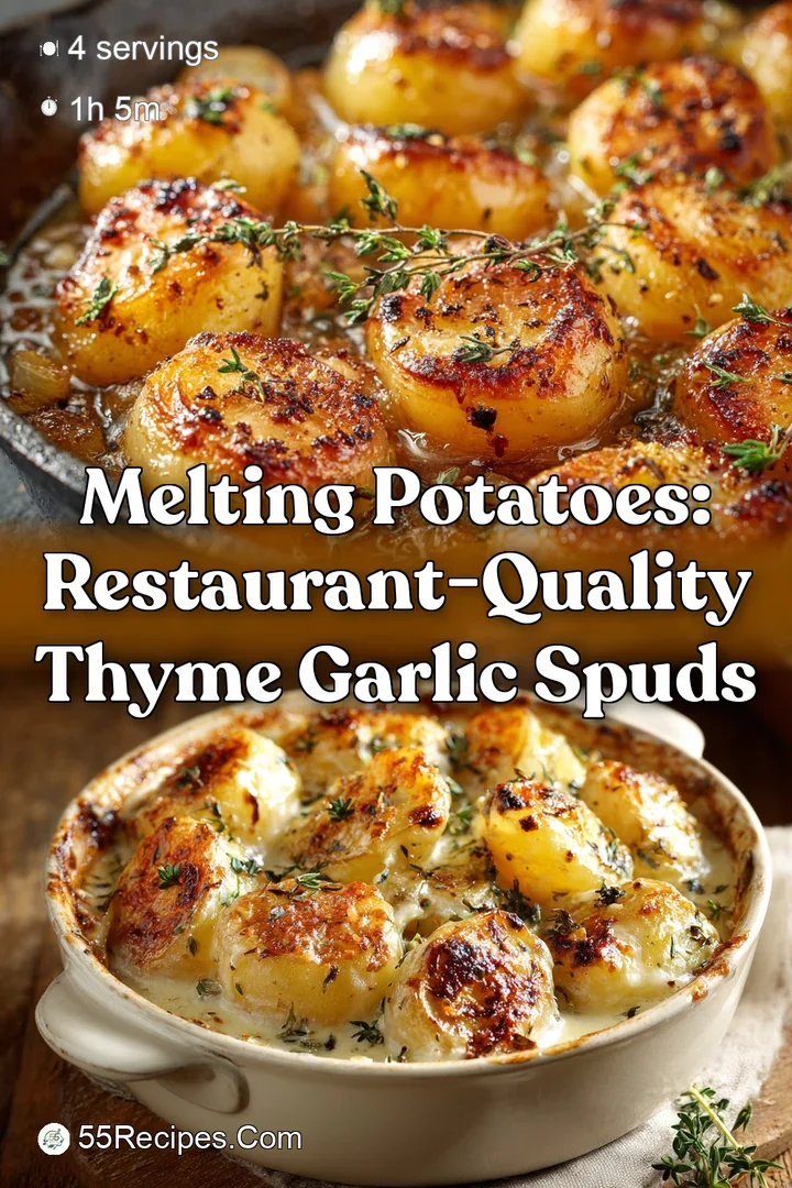 Melting Potatoes: Restaurant-Quality Thyme Garlic Spuds