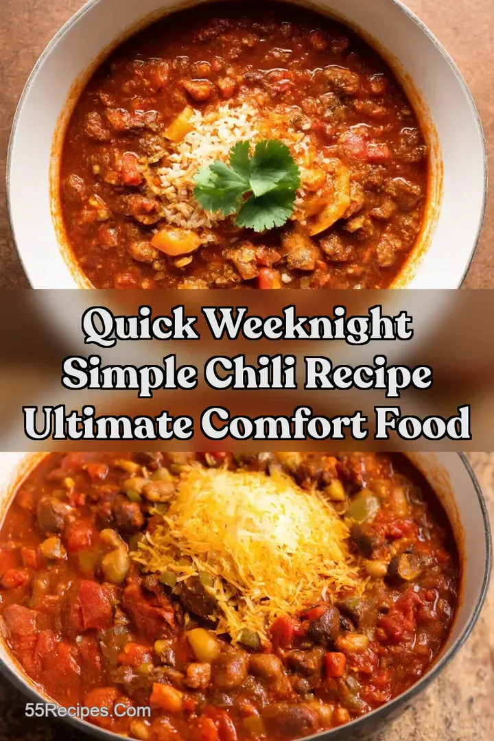 Quick Weeknight simple chili recipe Ultimate Comfort Food