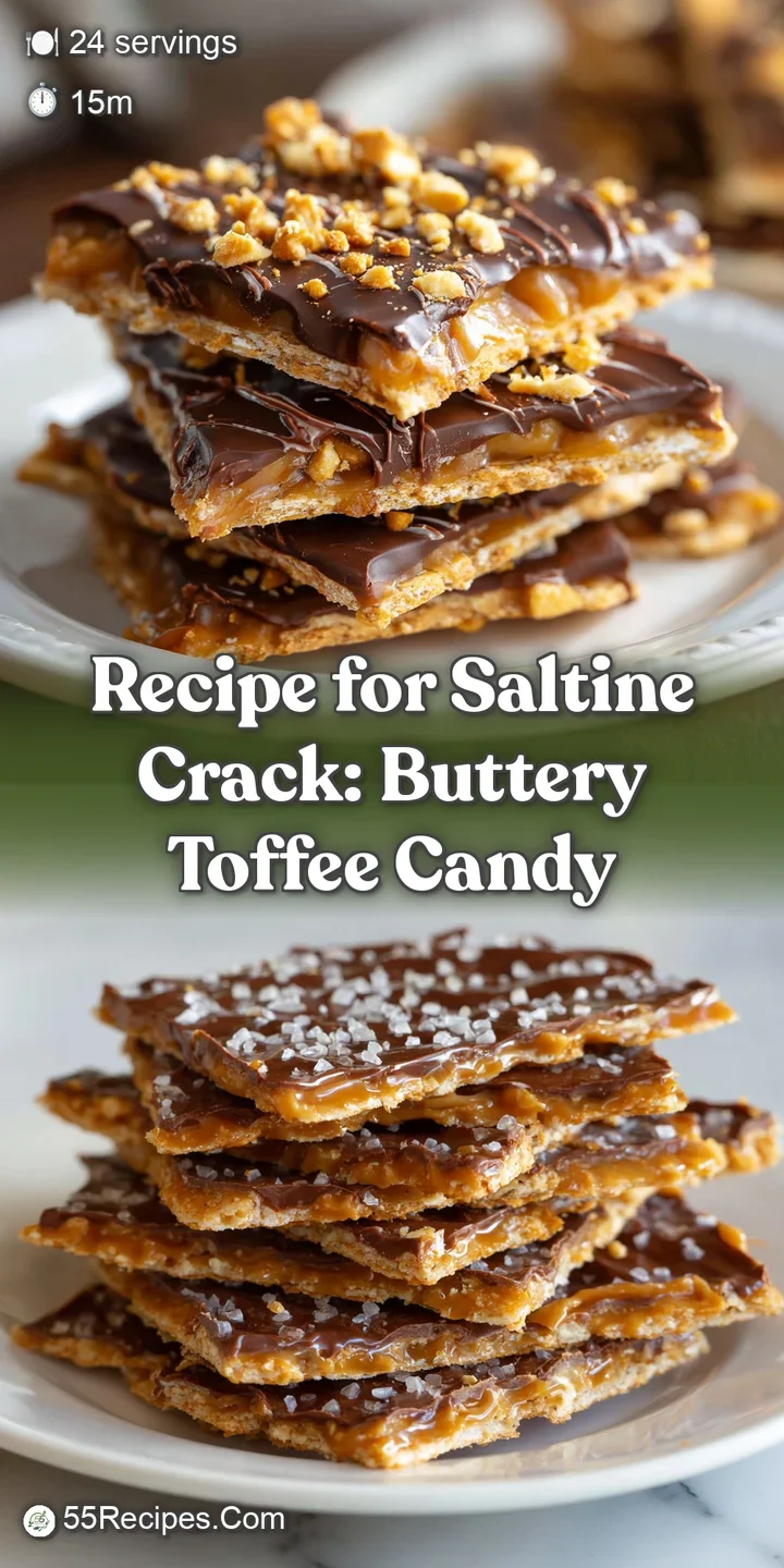 Close-up of shiny, hardened caramel coating saltine crackers. Visible salt crystals & cracked surface hint at a crisp bite.