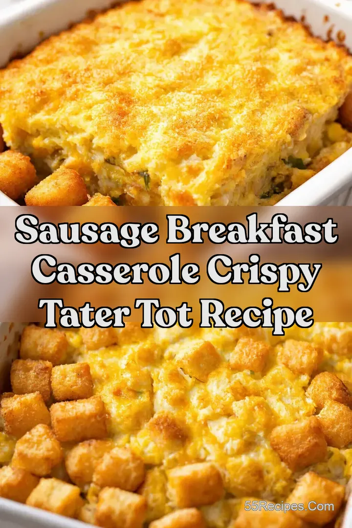 Sausage Breakfast Casserole Crispy Tater Tot Recipe