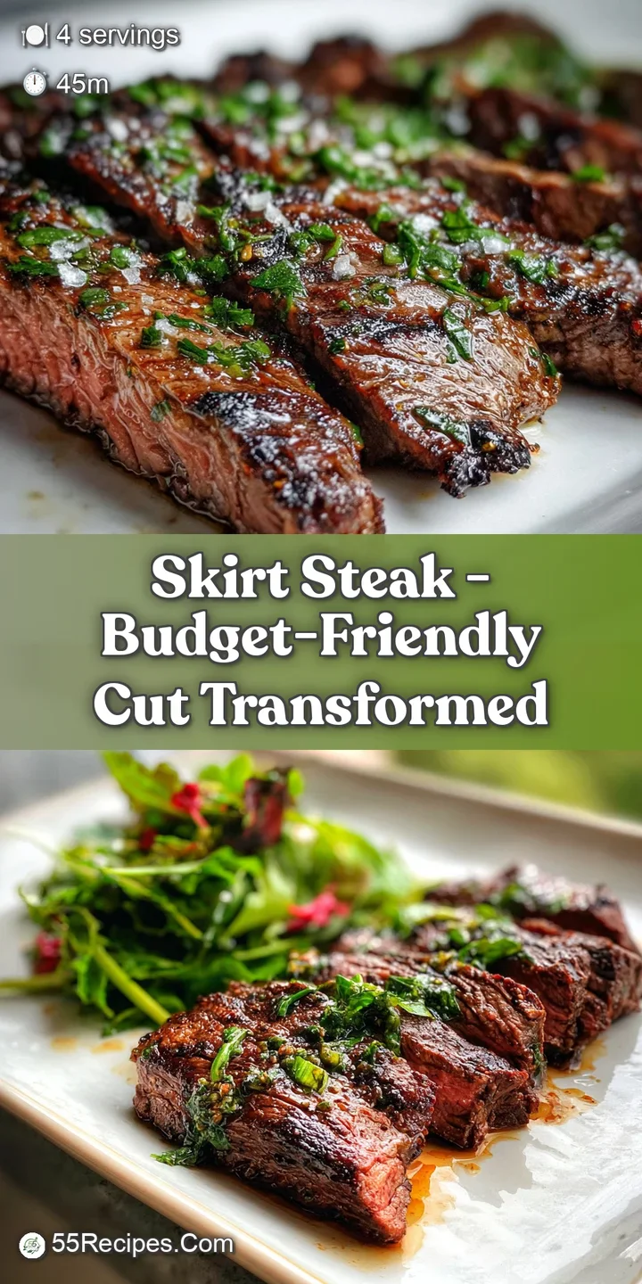 Close-up reveals perfectly seared skirt steak's texture, charred edges meet juicy red interior, tempting and flavorful.