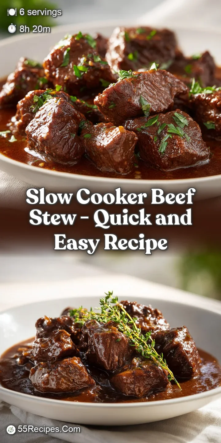 Close-up of a fork lifting a tender piece of beef dripping with a thick, glossy brown sauce and a bright green pea.