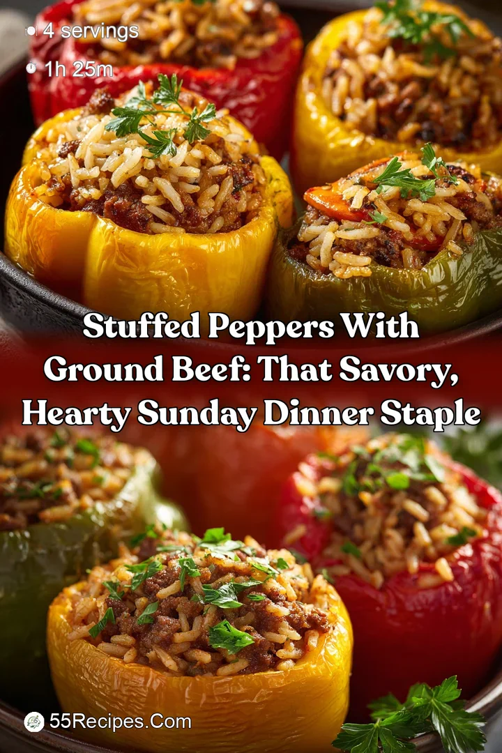 Stuffed Peppers with Ground Beef: That Savory Hearty Sunday Dinner Staple