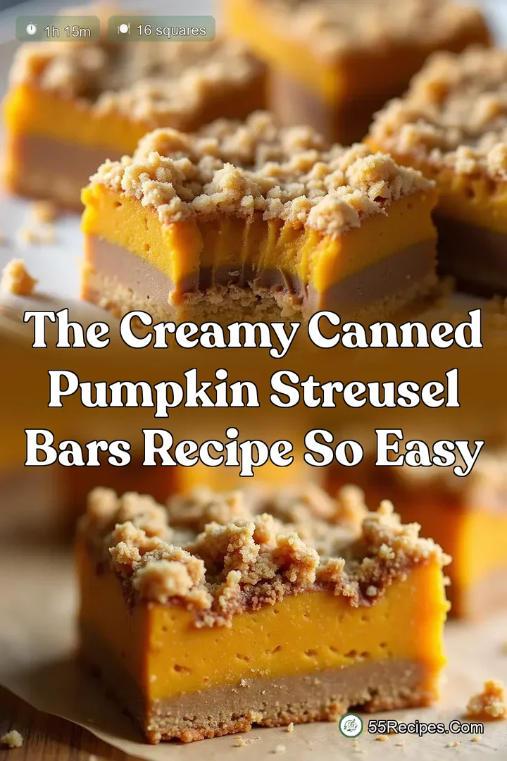 The Creamy Canned Pumpkin Streusel Bars Recipe So Easy