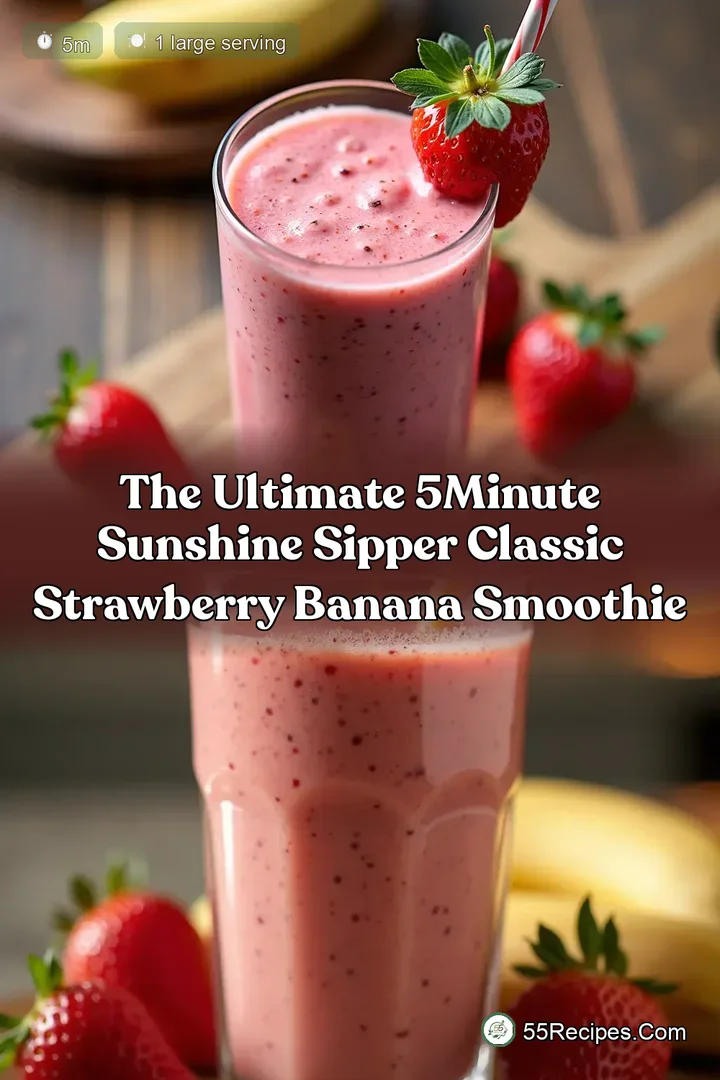 The Ultimate 5Minute Sunshine Sipper Classic Strawberry Banana Smoothie