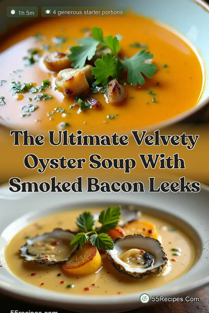 The Ultimate Velvety Oyster Soup with Smoked Bacon Leeks
