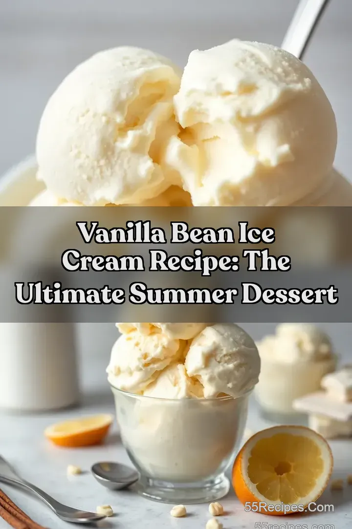 Vanilla Bean Ice Cream Recipe: The Ultimate Summer Dessert : PIN FOR LATER Vanilla Bean Ice Cream Recipe: The Ultimate Summer Dessert