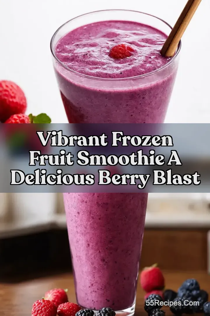 Vibrant Frozen Fruit Smoothie A Delicious Berry Blast