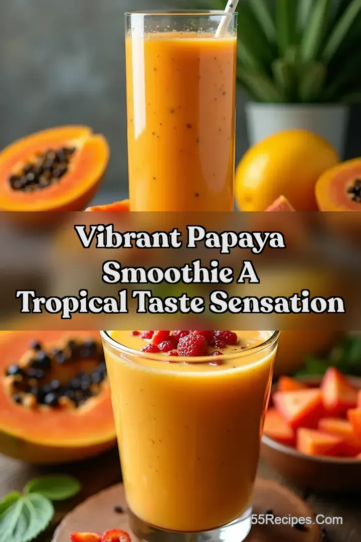 Vibrant Papaya Smoothie A Tropical Taste Sensation