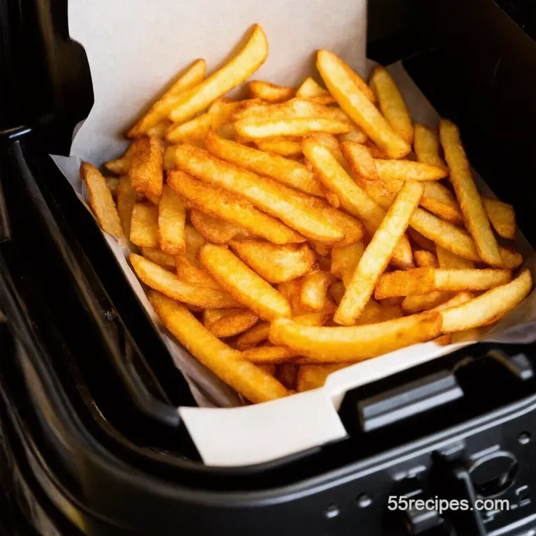 Air Fryer Frozen French Fries presentation