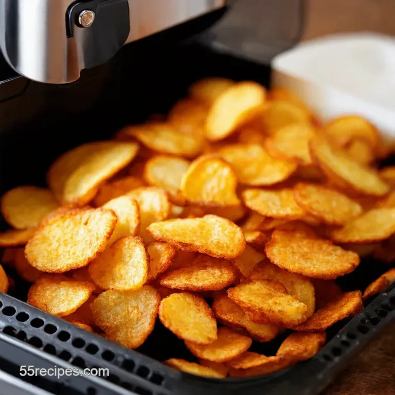 Air Fryer Pubstyle Potato Chips Crispy Guiltfree presentation