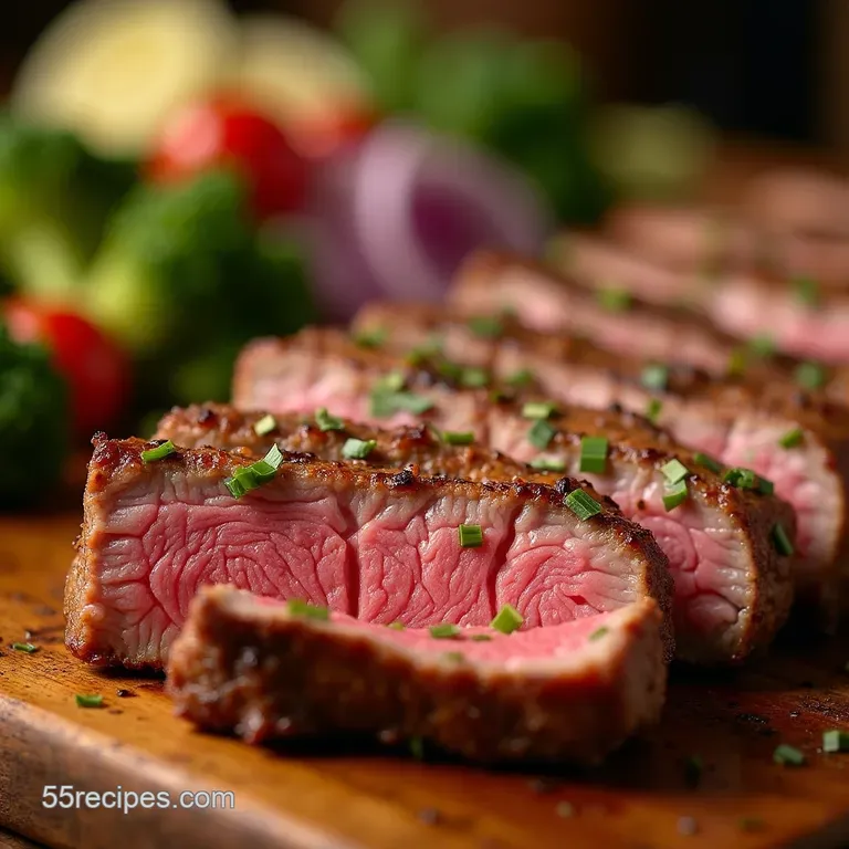 Perfectly Pink Air Fryer Sirloin Steak Quick Juicy Foolproof presentation