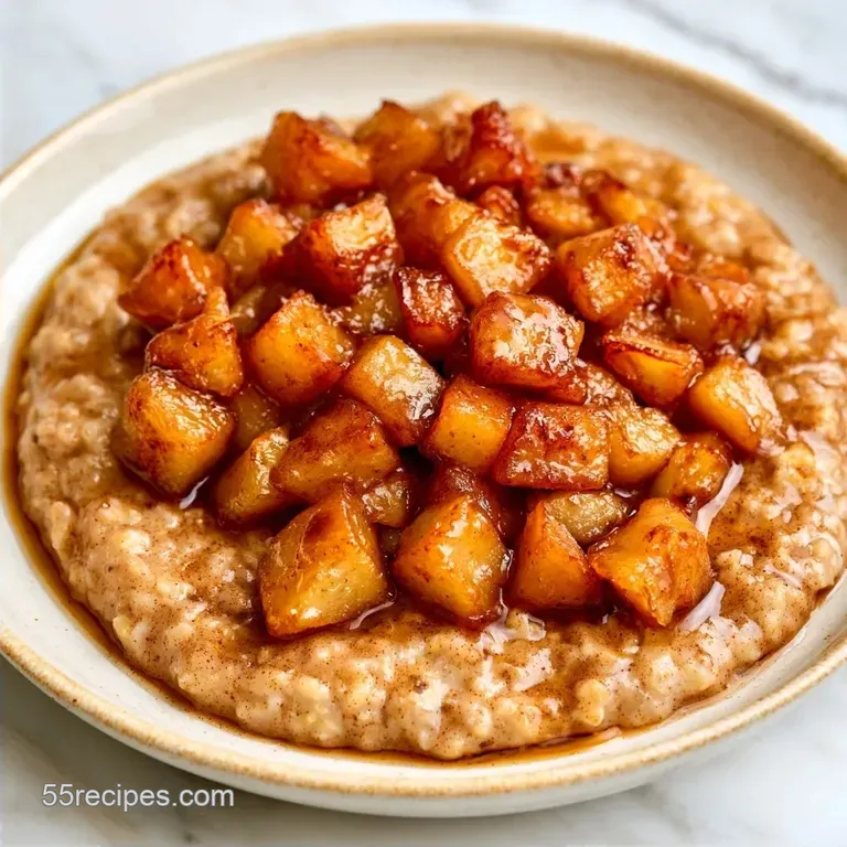 Pan-Seared Apple Cinnamon Oatmeal