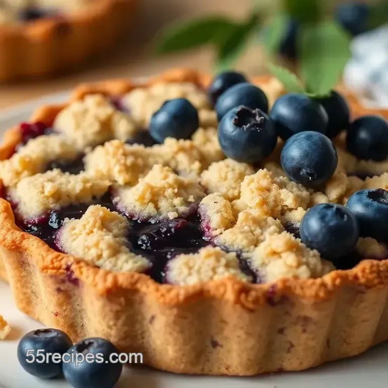 Delicious Vegan Blueberry Crumble Pie