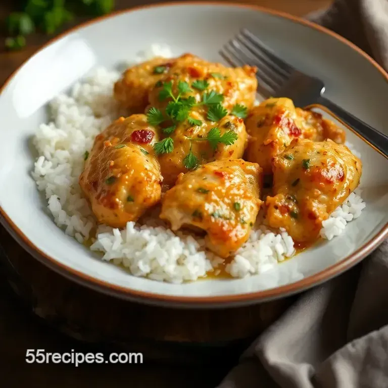 Crispy Baked Coconut Chicken with Garlic & Ginger presentation