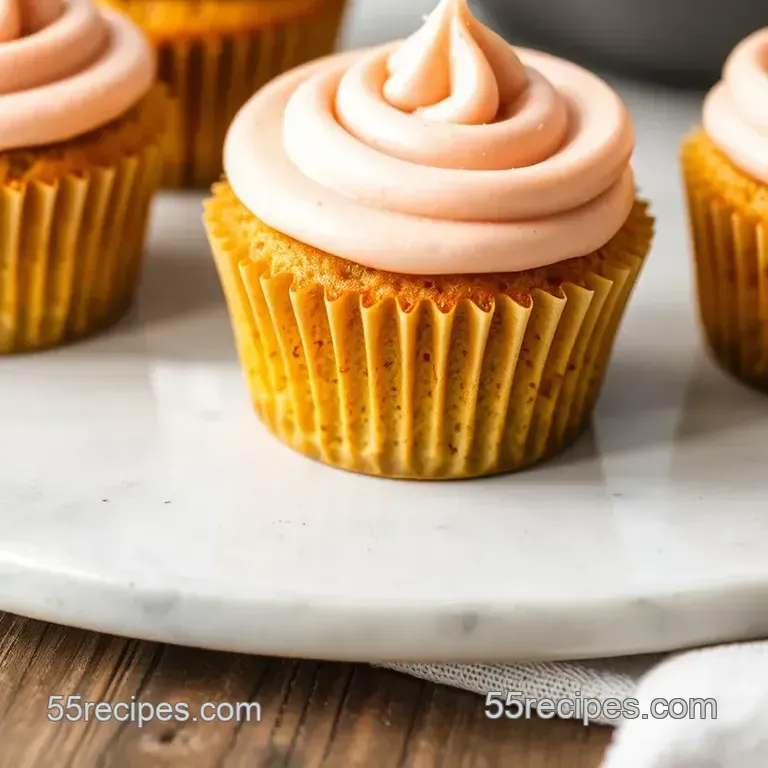 Fluffy Dairy-Free Vanilla Cupcakes presentation
