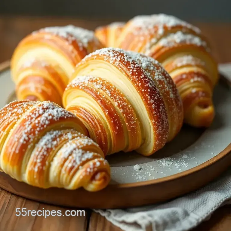 Heavenly Flaky Croissants with Swiss Butter presentation