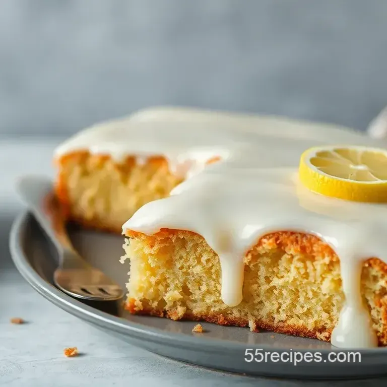 Bake Kefir Sheet Cake with Zesty Lemon Glaze