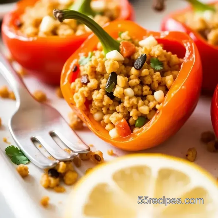Savory Stuffed Mini Peppers with Quinoa and Herbs presentation