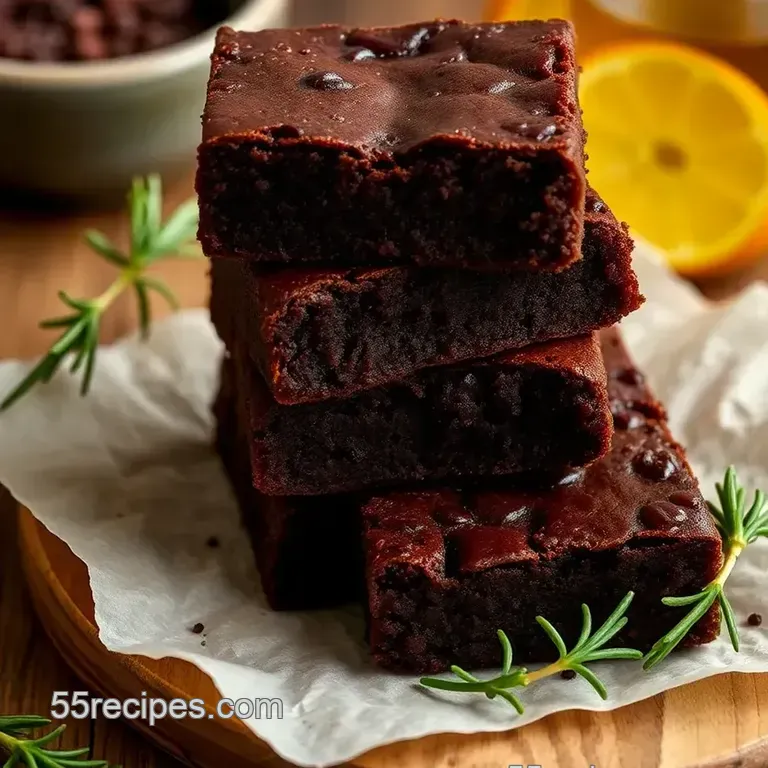 Delicious Bake Olive Oil Brownies - Fudgy Delight presentation