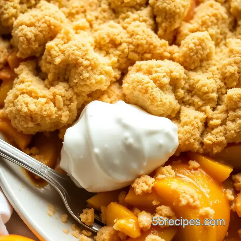 Cozy Baked Peach Crumble: A Warm Summer Delight presentation