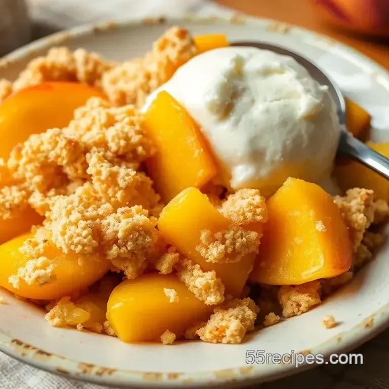 Cozy Baked Peach Crumble: A Warm Summer Delight