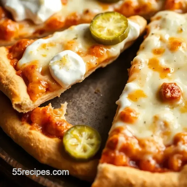 Bake Pickle Pie Pizza with Creamy Delight presentation