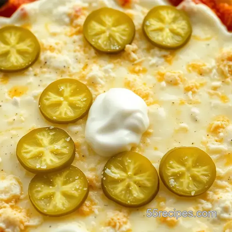 My Family' s Favorite Bake Pickle Pie Pizza with Creamy Delight