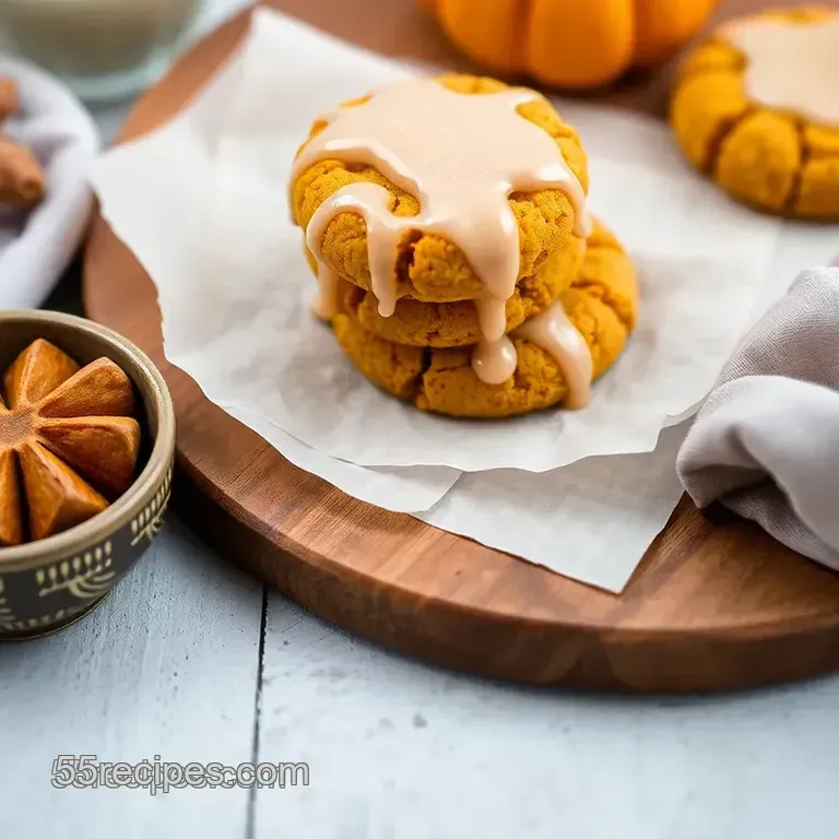 Bake Soft Pumpkin Cookies with Glaze presentation