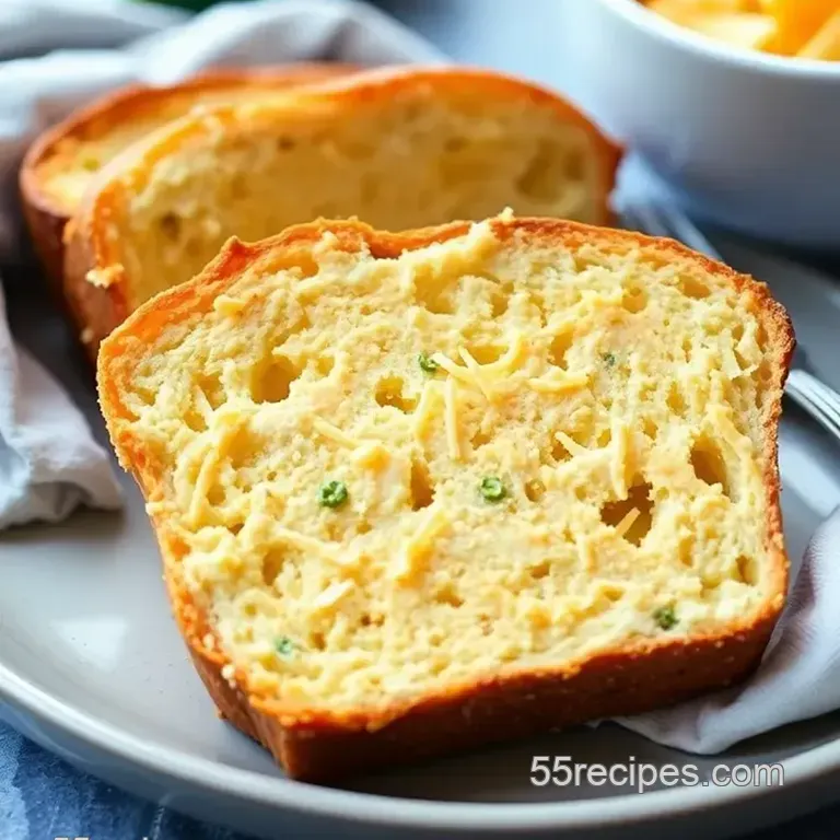 Vegan Jalapeno Cheddar Bread presentation