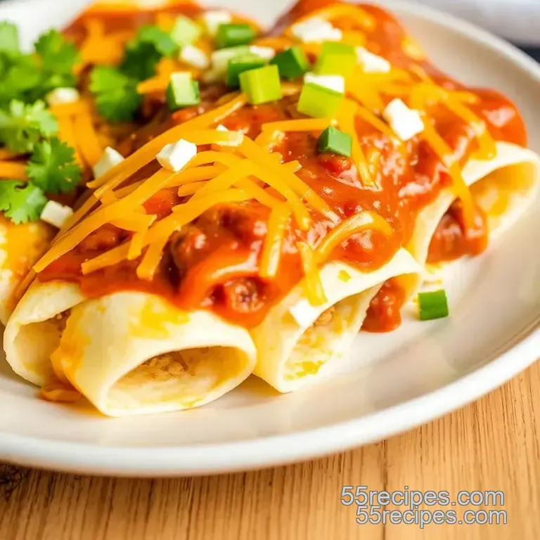 Delightful Chili Enchiladas with Wolf Brand Chili presentation