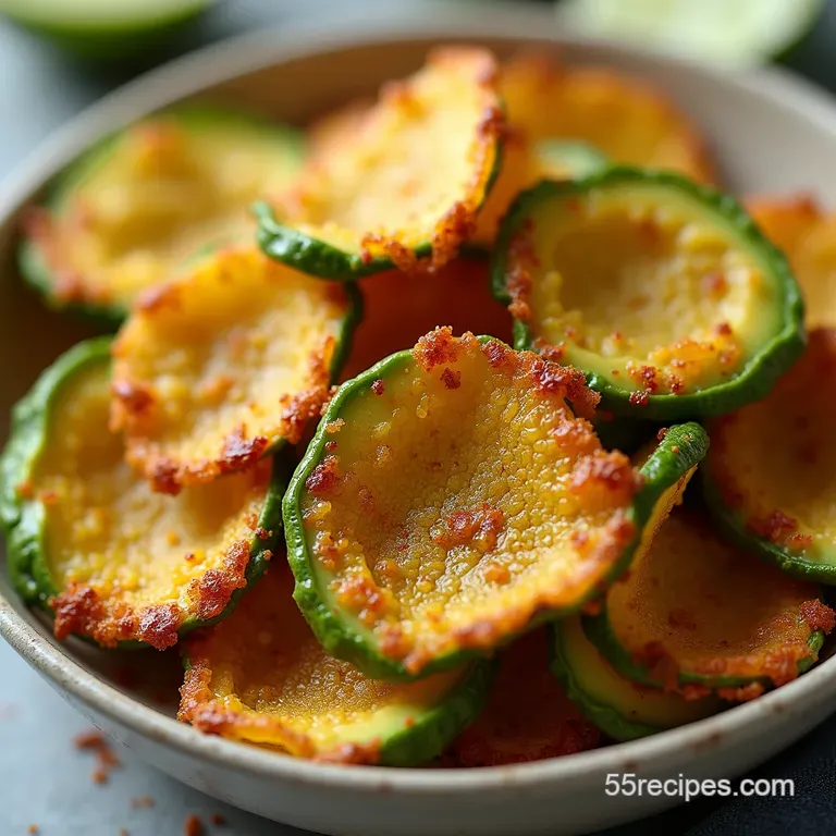 The Ultimate Baked Avocado Chips with Lime Chili Dust Crispy Green Gold Baked Avocado Chips with Zesty Lime Chili Dust