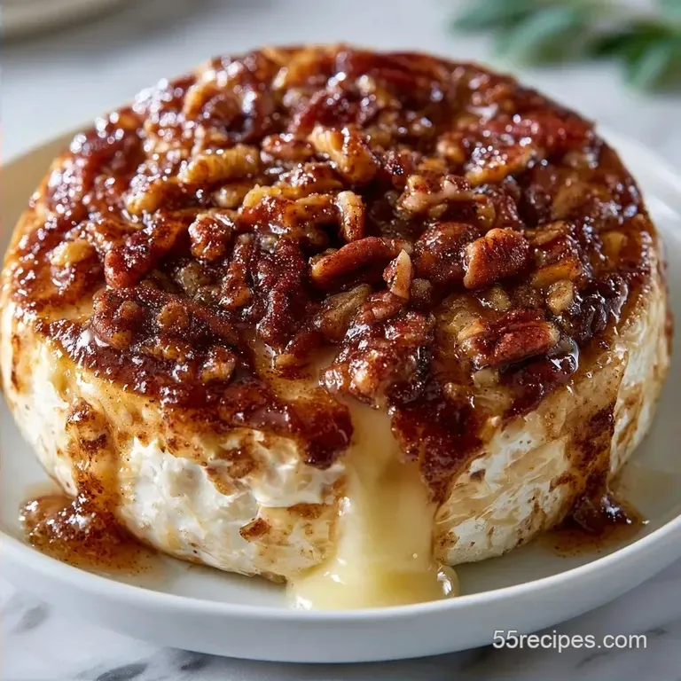 Baked Brie with Pecans and Maple Syrup